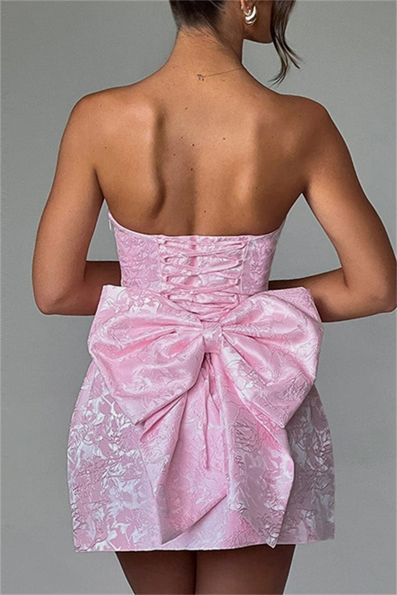 MW | Bustier-Jacquard-Minikleid