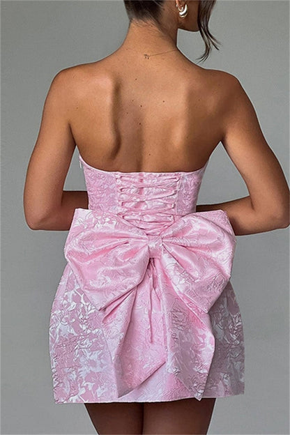 MW | Bustier-Jacquard-Minikleid