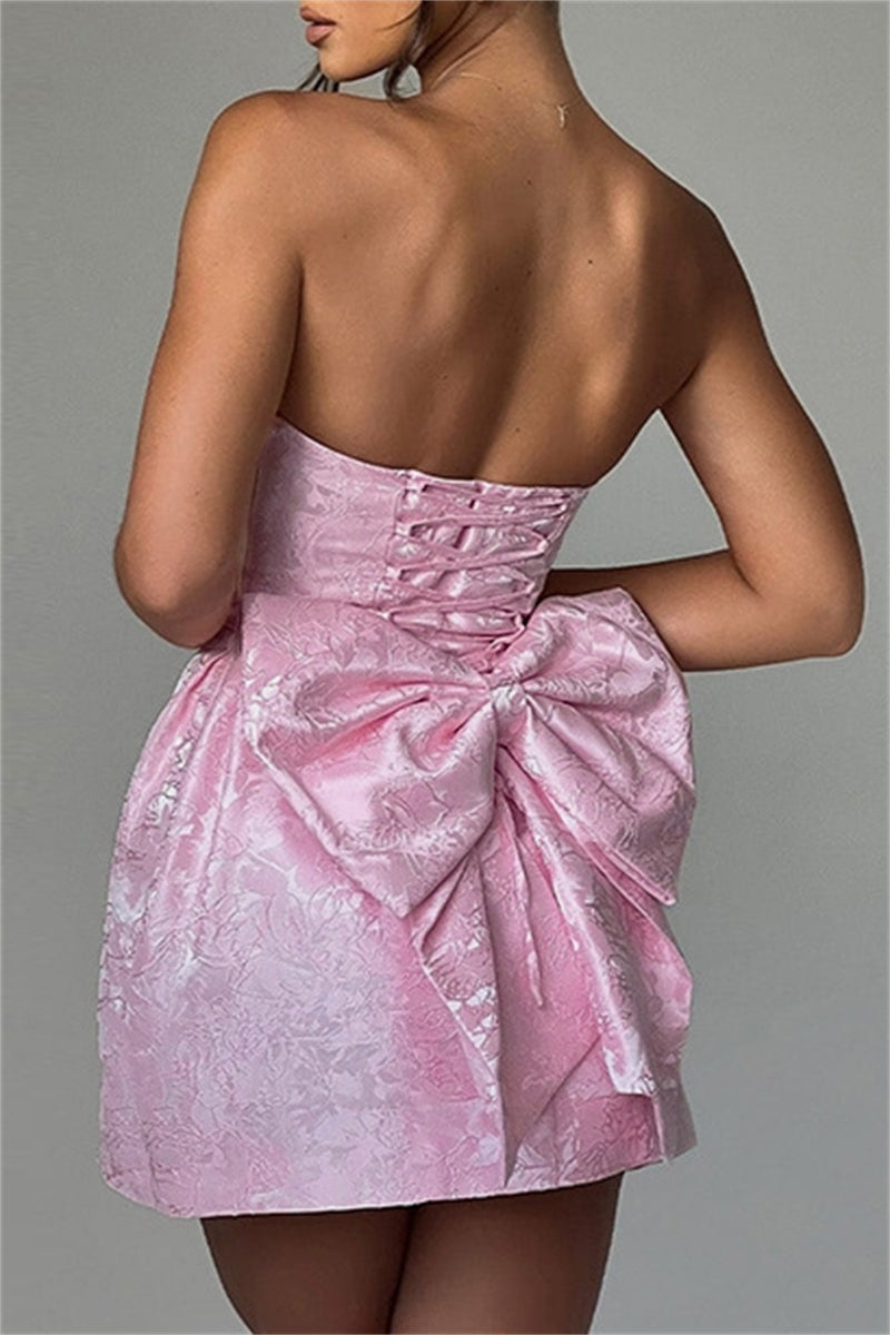 MW | Bustier-Jacquard-Minikleid