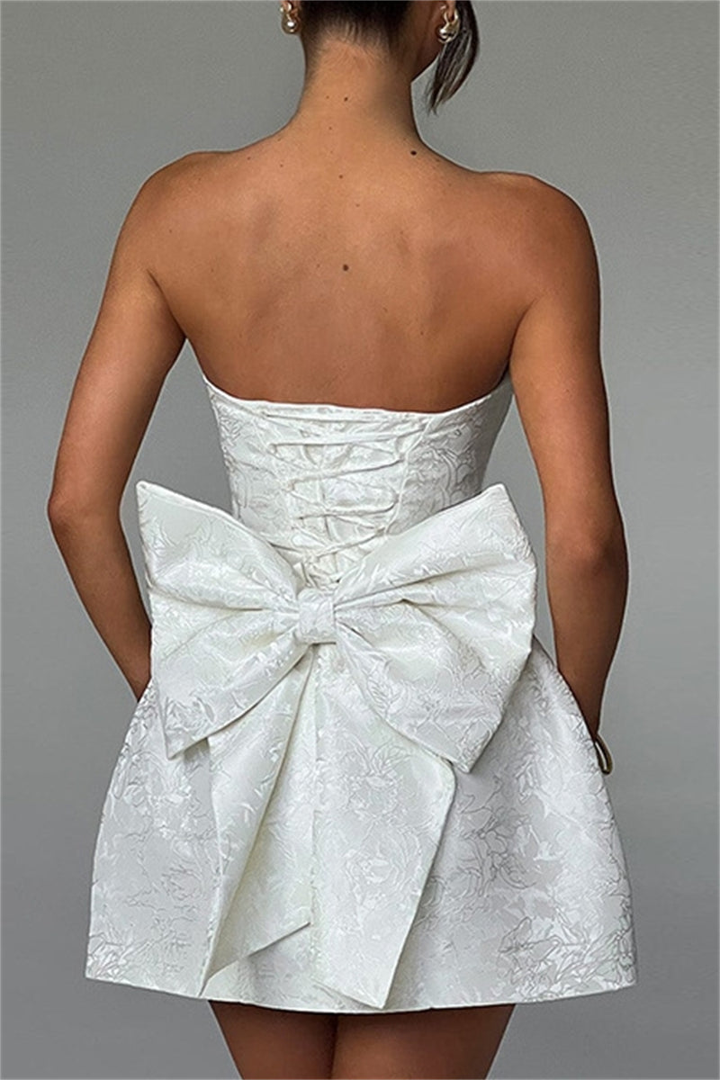 MW | Bustier-Jacquard-Minikleid