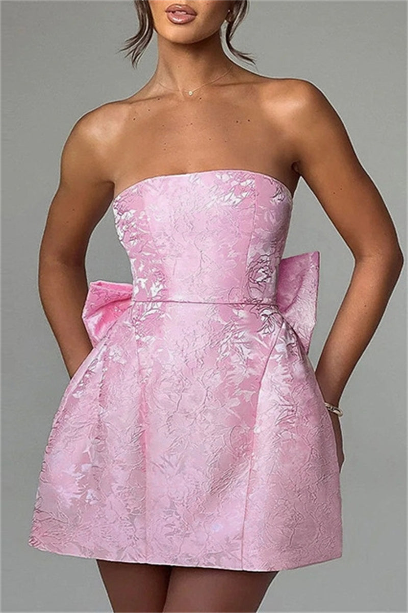 MW | Bustier-Jacquard-Minikleid