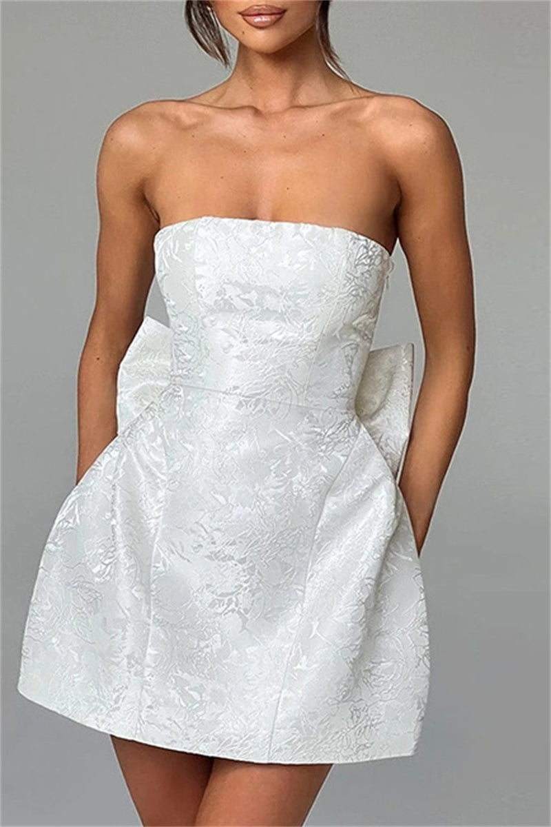 MW | Bustier-Jacquard-Minikleid