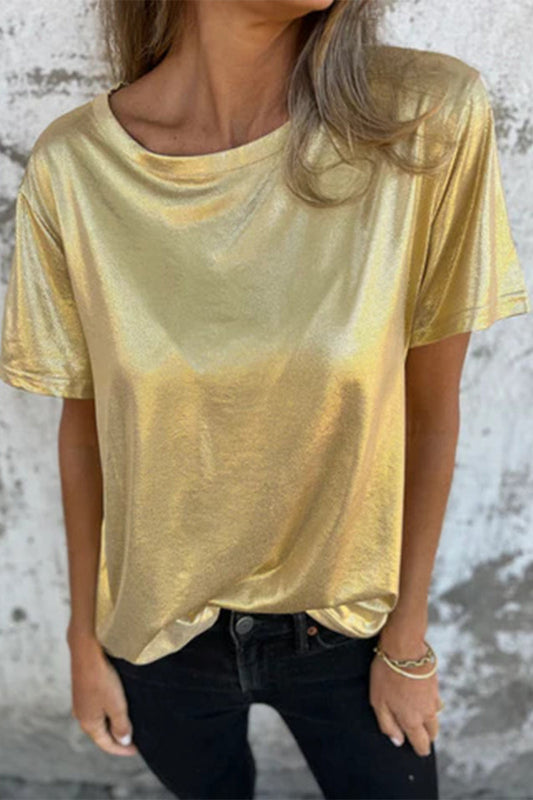 MW | Lässige solide Farbe O Hals T-Shirts (5 Farben)