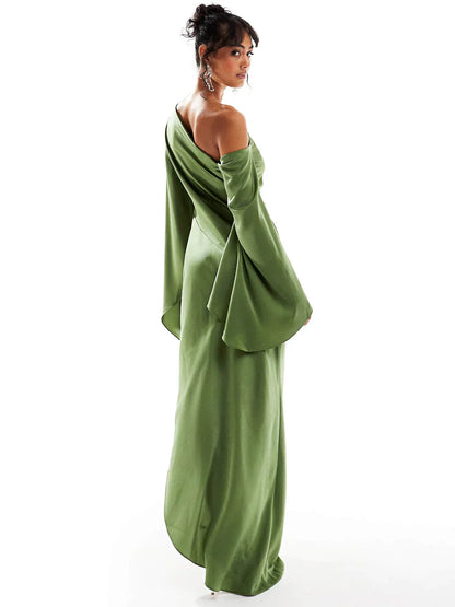 MW | Isabella Ein-Schulter-Maxikleid