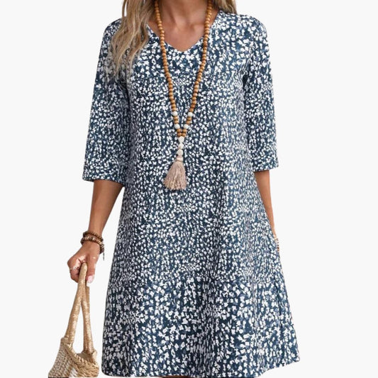 MW | Midikleid mit Blumendruck
