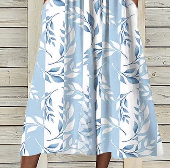 MW | Midikleid mit Blumendruck und passender Jacke