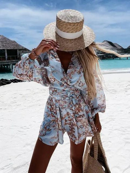 MW | Damen bedruckter Jumpsuit im böhmischen Stil