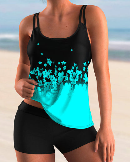 MW | Trendiges Tankini-Set mit floralem Muster