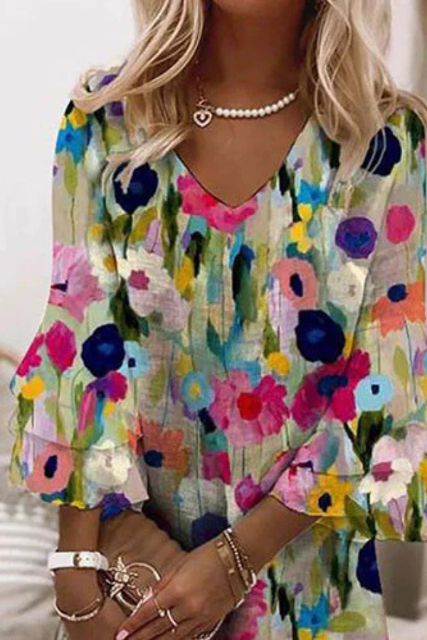 MW | Romantisches Minikleid mit Blumenprint