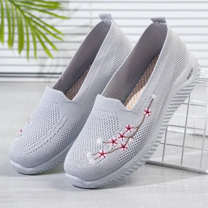 MW | Day 49% OFF-Women's Knitted Stickerei Casual Walking Sneakers