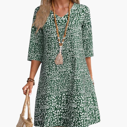 MW | Midikleid mit Blumendruck