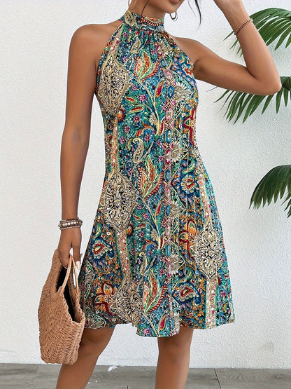 MW | Boho Halter Minikleid