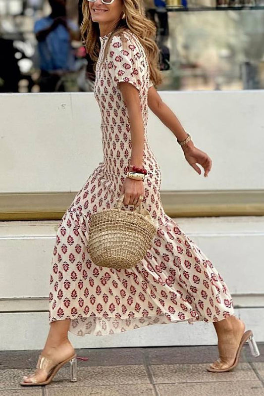 MW | Astrid Wabenförmiges Maxikleid