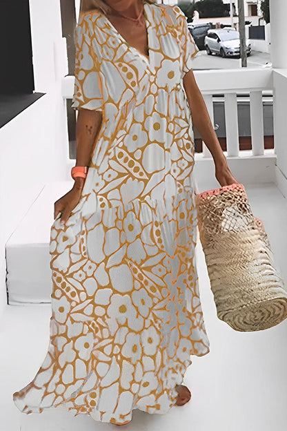 MW | FLORAL PRINT URLAUB MIDIKLEID