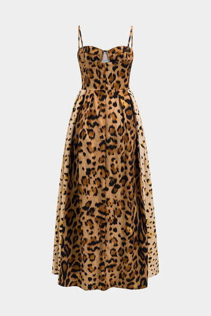 MW | Bold Leopard Print Midikleid