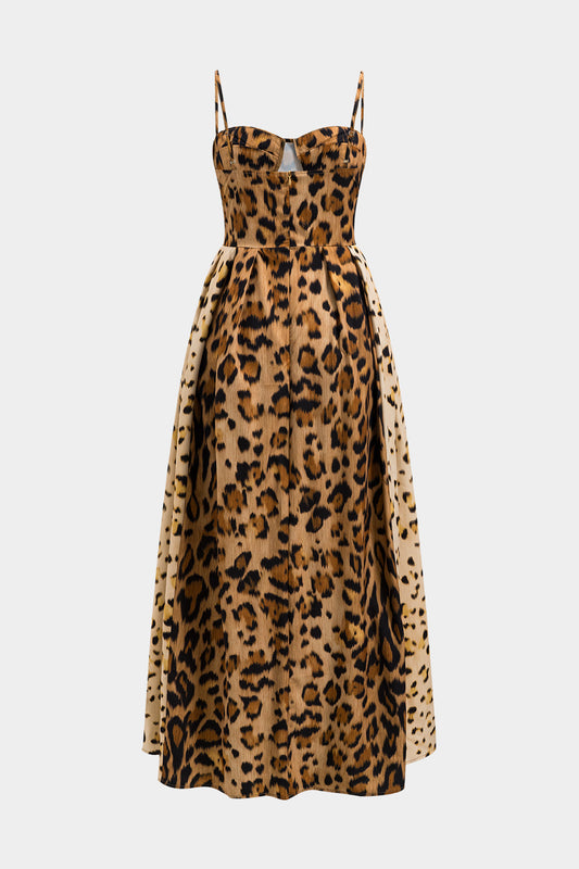 MW | Bold Leopard Print Midikleid