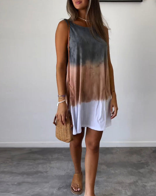 MW | Gradient Tie Dye Print Minikleid
