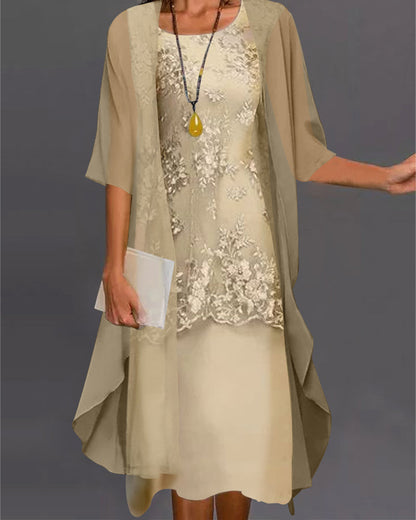 MW | Elegantes Chiffonkleid in zwei Teilen