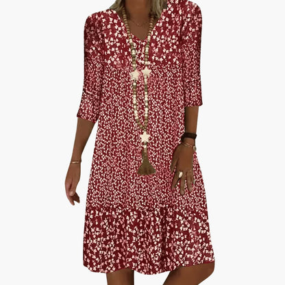 MW | Midikleid mit Blumendruck