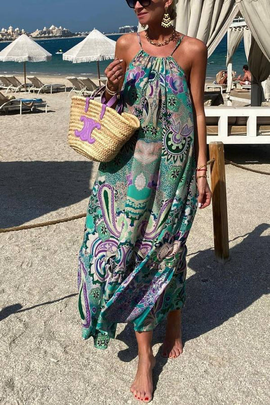 MW | Aqua Schwarz Seide Designer Maxikleid