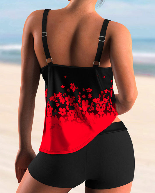 MW | Trendiges Tankini-Set mit floralem Muster