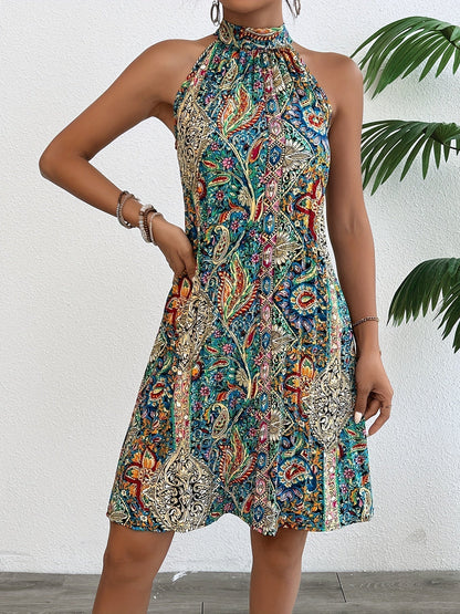 MW | Boho Halter Minikleid