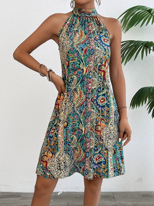 MW | Boho Halter Minikleid