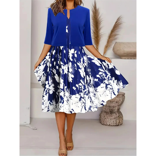MW | Plissiertes Minikleid mit kurzen Ärmeln