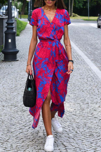 MW | Mittellanger Jumpsuit mit V-Ausschnitt und Schlitz