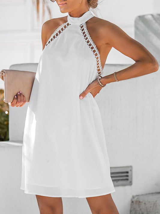MW | Minikleid aus weißer Spitze