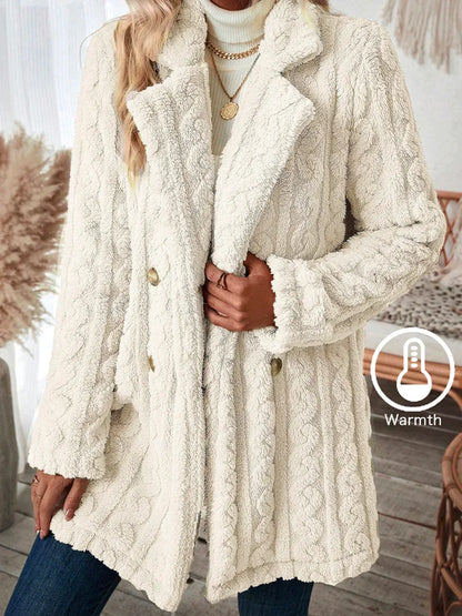 MW | Zweireihiger Flanell-Wintermantel