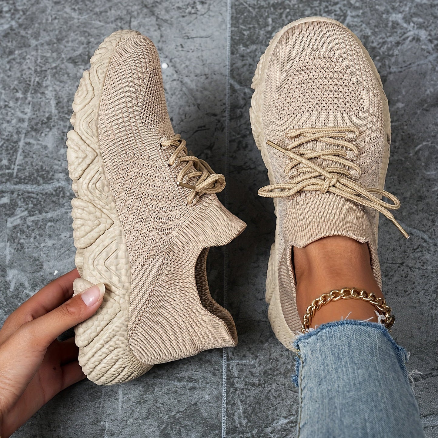 MW | | Atmungsaktive Niedrige Sneakers in Unifarben
