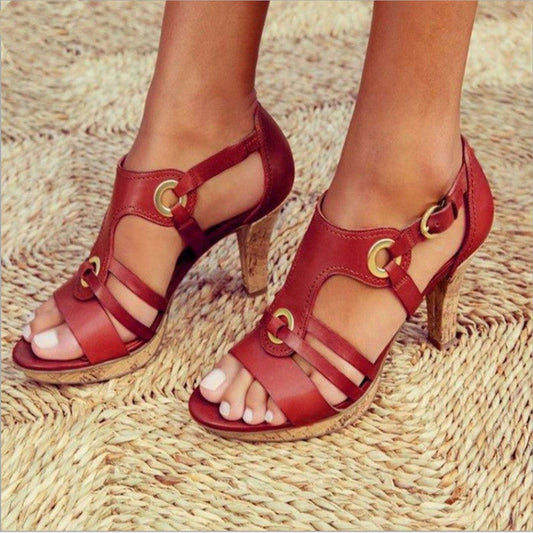MW | | Bequeme Sandalen mit hohen Absätzen