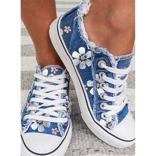 MW | Turnschuhe mit Blumendruck