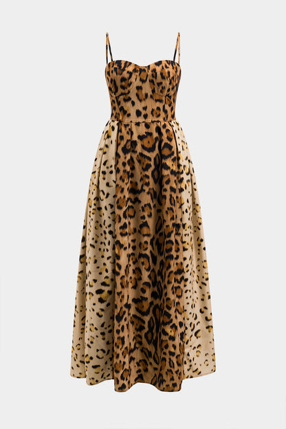 MW | Bold Leopard Print Midikleid