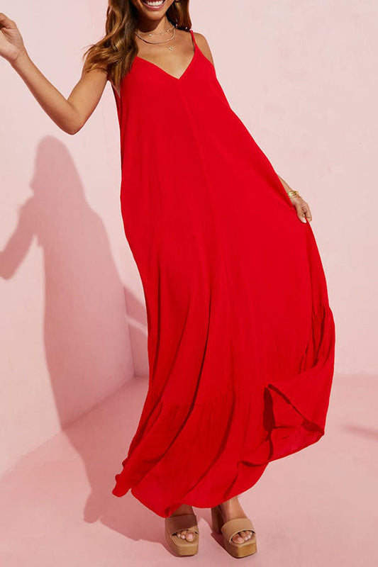 MW | KIMONIE Einfarbiges Maxikleid mit Tasche