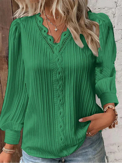 MW | Leichte Bluse mit Spitzendetails