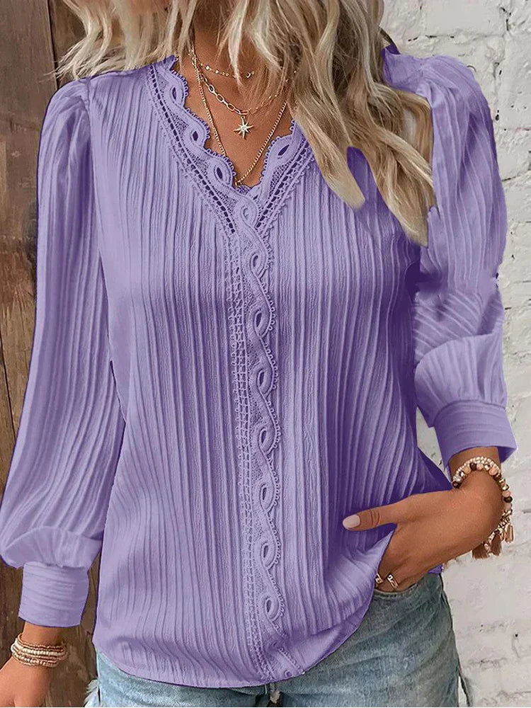 MW | Leichte Bluse mit Spitzendetails