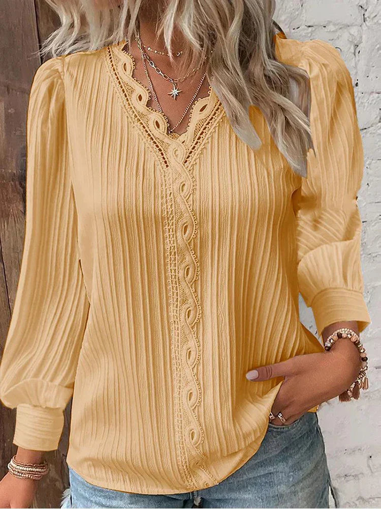 MW | Leichte Bluse mit Spitzendetails