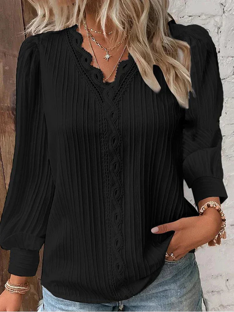 MW | Leichte Bluse mit Spitzendetails