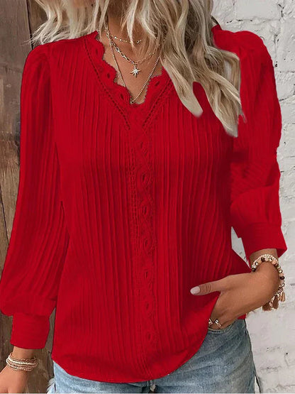 MW | Leichte Bluse mit Spitzendetails