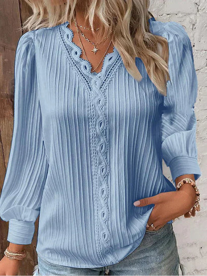 MW | Leichte Bluse mit Spitzendetails