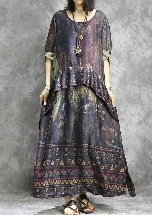 MW | Schöne mit weitem Bein Hosen Seide Kleidung Frauen stilvolle Shirts rot druckt Tunika Kleid Sommer zwei Stücke