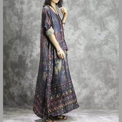 MW | Schöne mit weitem Bein Hosen Seide Kleidung Frauen stilvolle Shirts rot druckt Tunika Kleid Sommer zwei Stücke