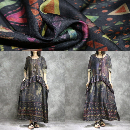 MW | Schöne mit weitem Bein Hosen Seide Kleidung Frauen stilvolle Shirts rot druckt Tunika Kleid Sommer zwei Stücke