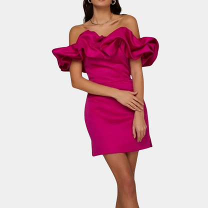 MW | Sommer Damen Minikleid mit Rüschen