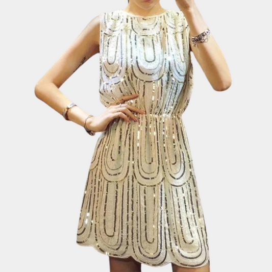 MW | Glamouröses Pailletten-Sommer-Minikleid für Frauen