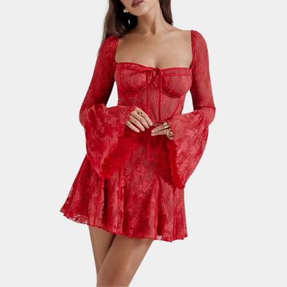 MW | Romantisches Sommer-Minikleid mit Spitze