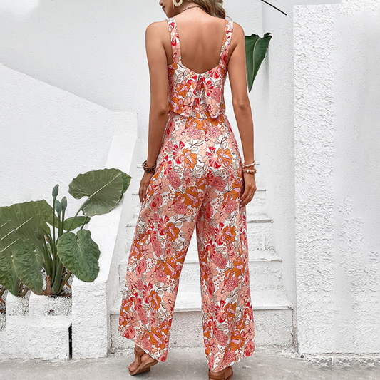 MW | Damen Stylish Sommer Floral Jumpsuit