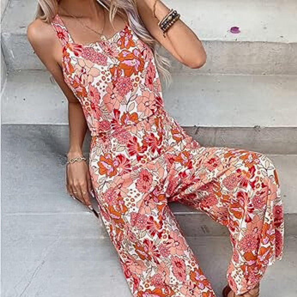 MW | Damen Stylish Sommer Floral Jumpsuit